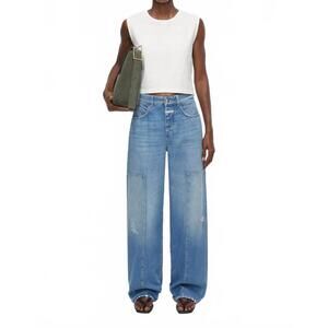 NEW CLOSED nikka wide leg jeans in mid blue